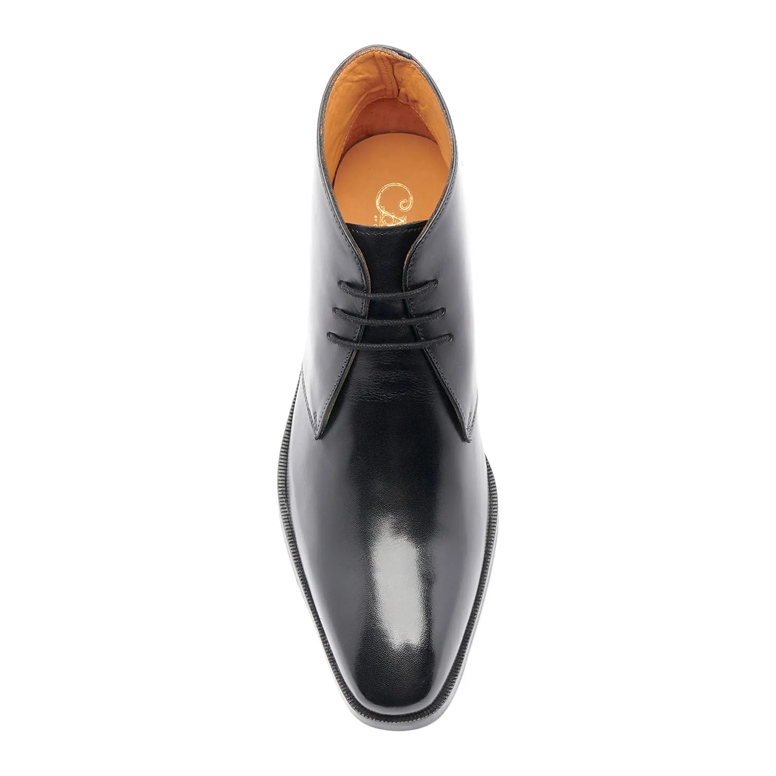 Carlos by Carlos Santana Men's Chukka Boots, Black Full Grain Calfskin Leather, 13