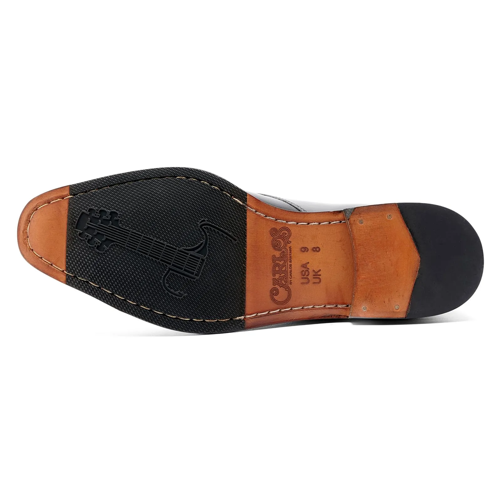 Carlos by Carlos Santana Men's Chukka Boots, Black Full Grain Calfskin Leather, 13