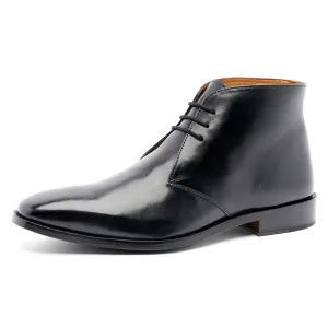 Carlos by Carlos Santana Men's Chukka Boots, Black Full Grain Calfskin Leather, 13