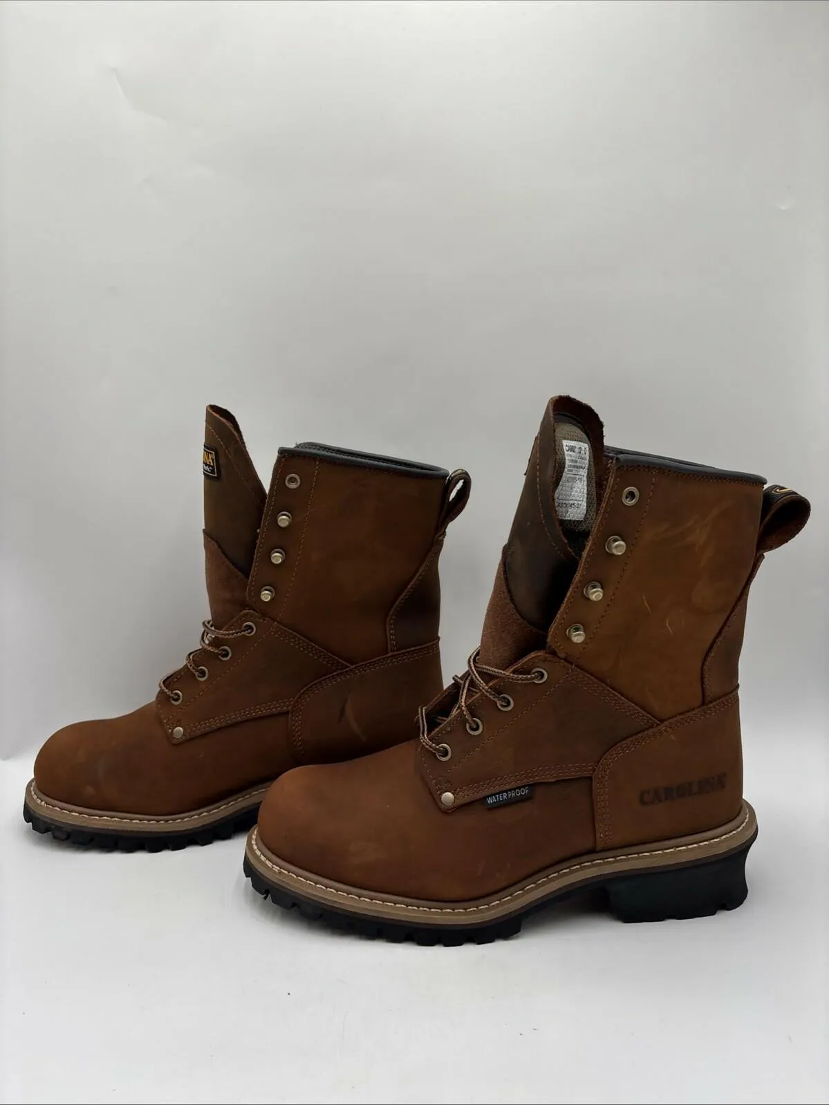 Carolina Men’s Elm 8" Steel Toe Insulated Waterproof Logger Boots Brown Size 12D