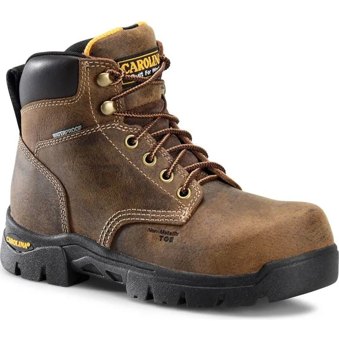 Carolina Women's Circuit 6" Comp Toe Waterproof Slip Resist Work Boot -Brown- CA1626