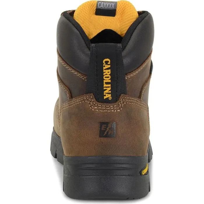 Carolina Women's Circuit 6" Comp Toe Waterproof Slip Resist Work Boot -Brown- CA1626