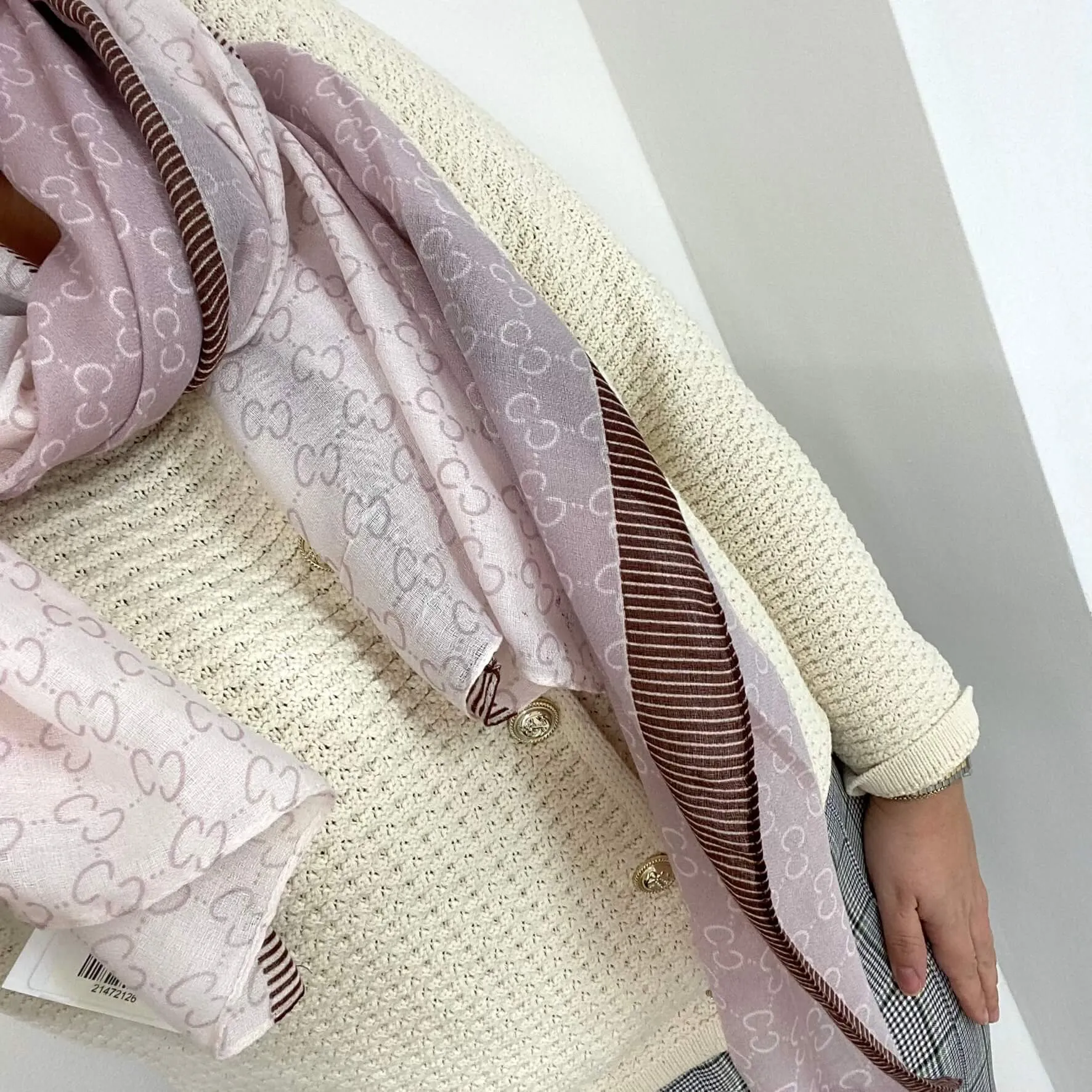 Carrie Pale Pink Scarf