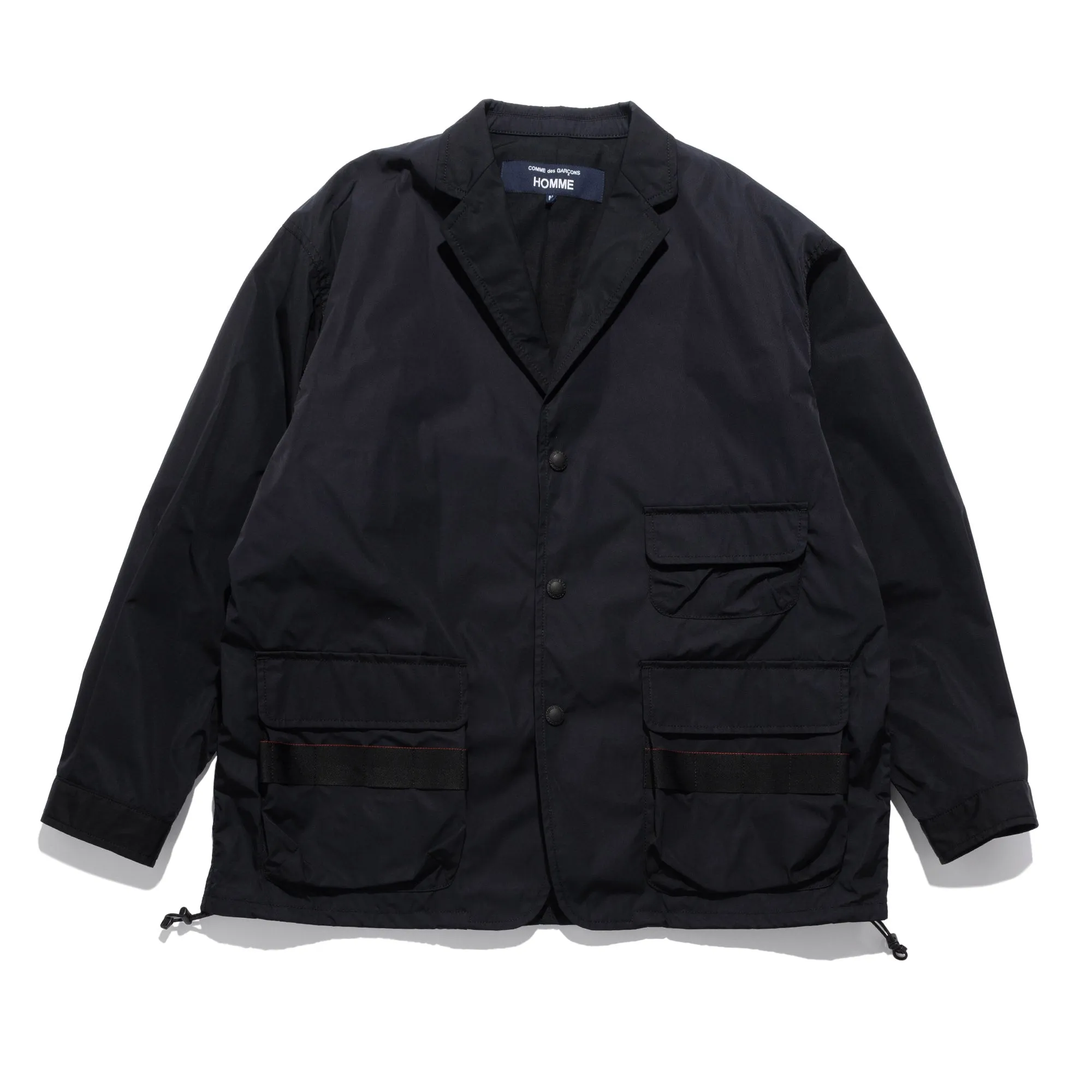 CdGH Nylon Taffeta Utility Blazer Jacket Black HO-J005-051