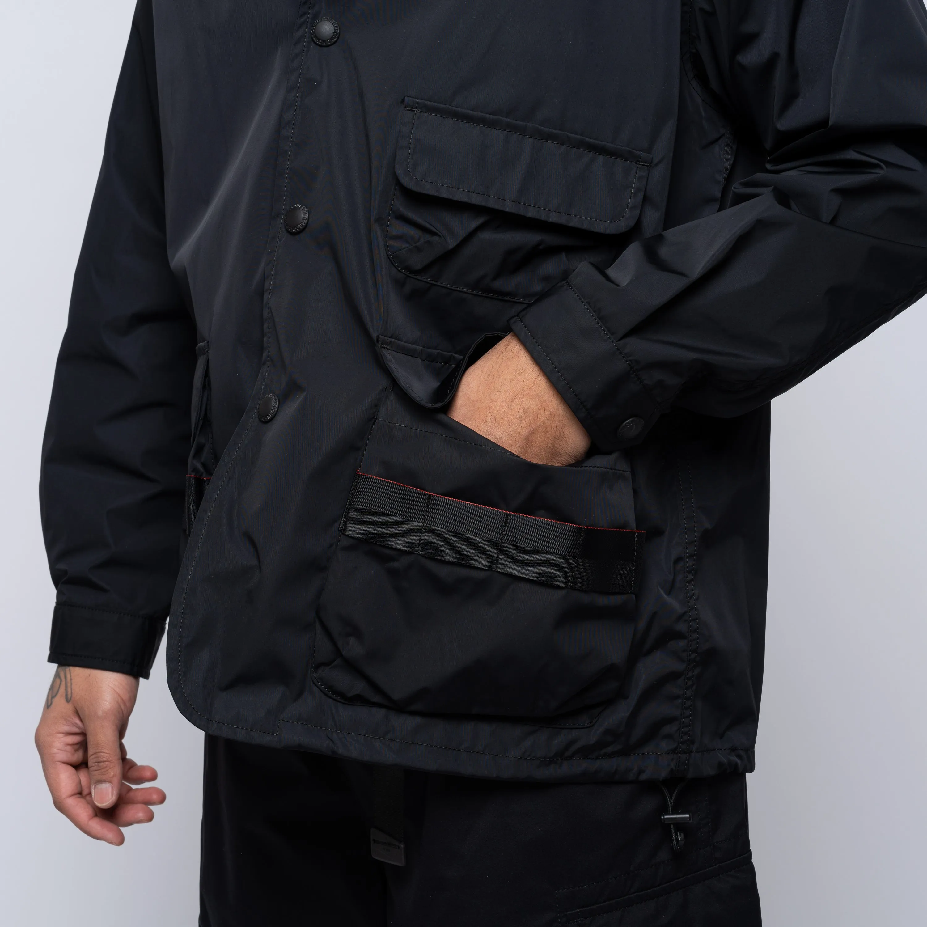 CdGH Nylon Taffeta Utility Blazer Jacket Black HO-J005-051