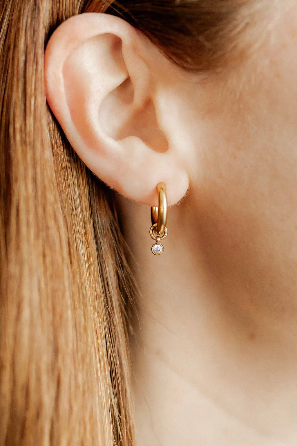 Celine Huggie Charm Earrings
