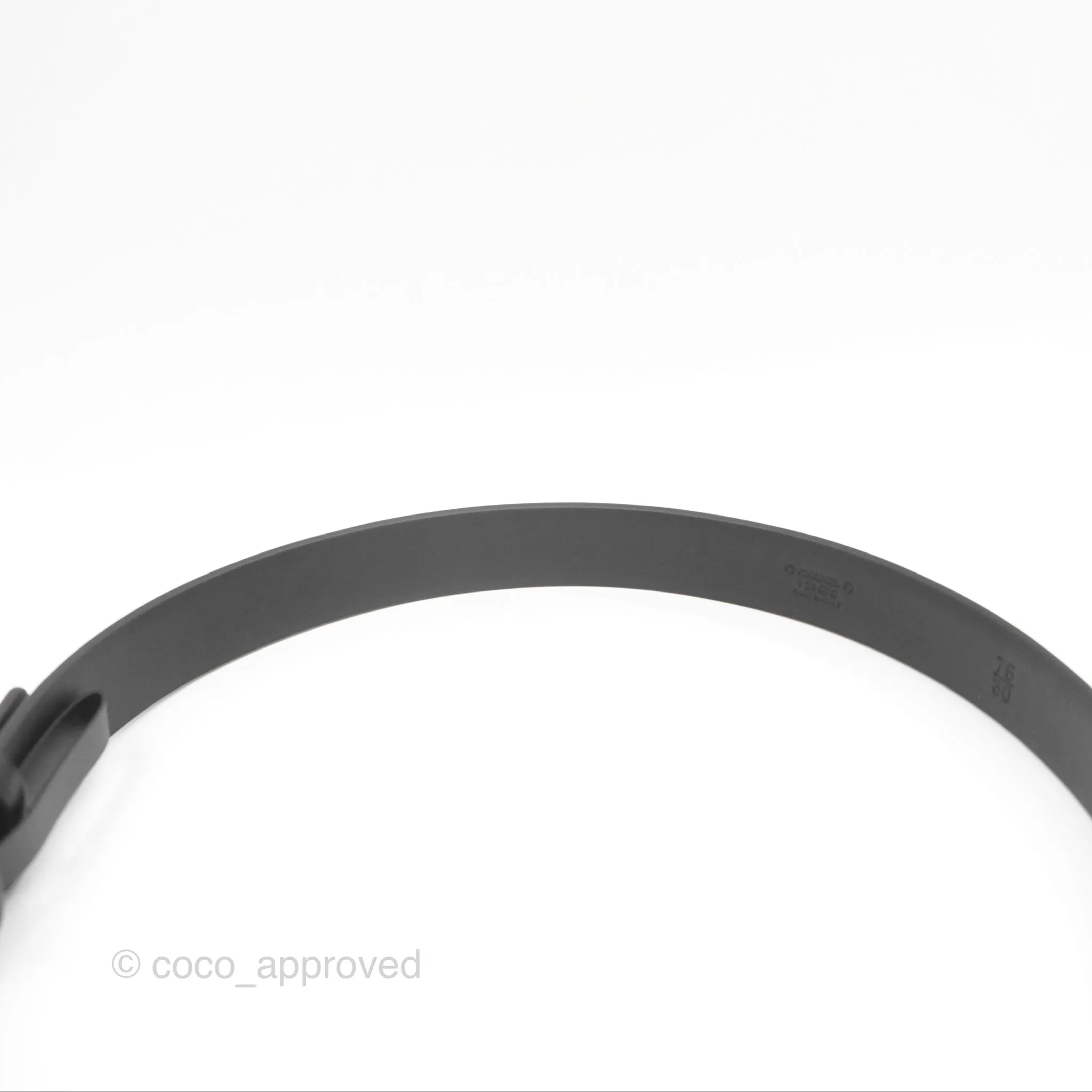 Chanel Pearl CC Belt Black Size 75 24S