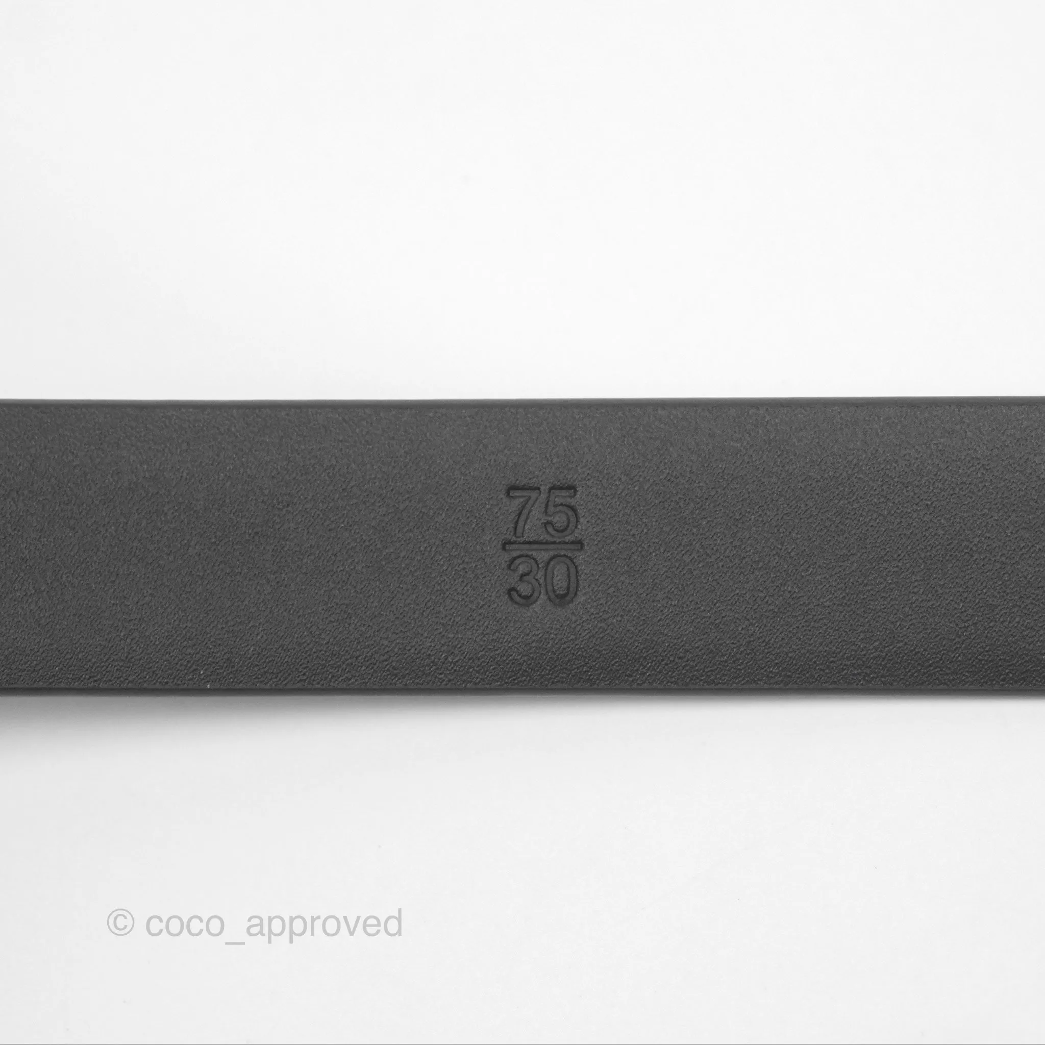 Chanel Pearl CC Belt Black Size 75 24S