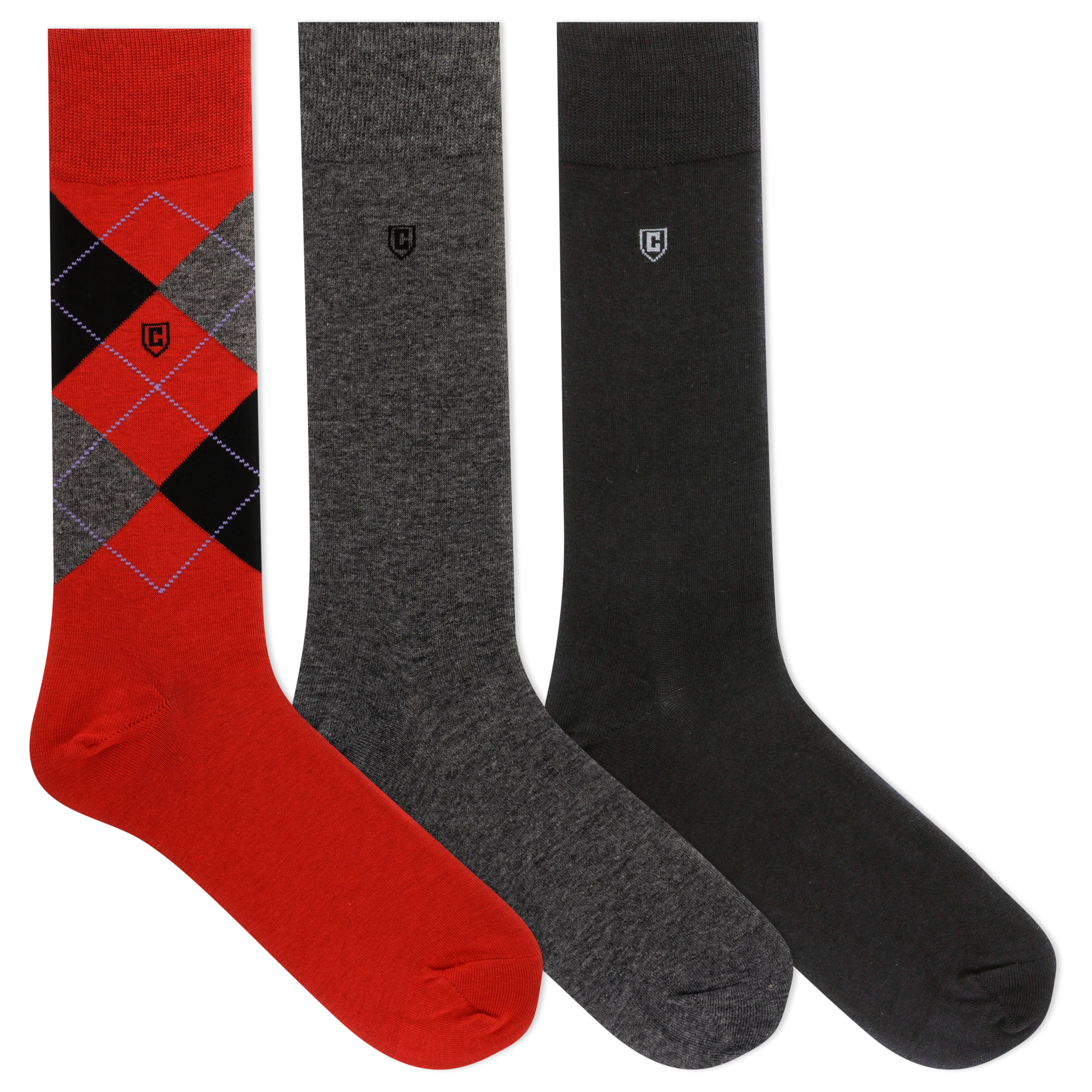Chaps Men's Argyle Dress Crew Socks 3 Pair