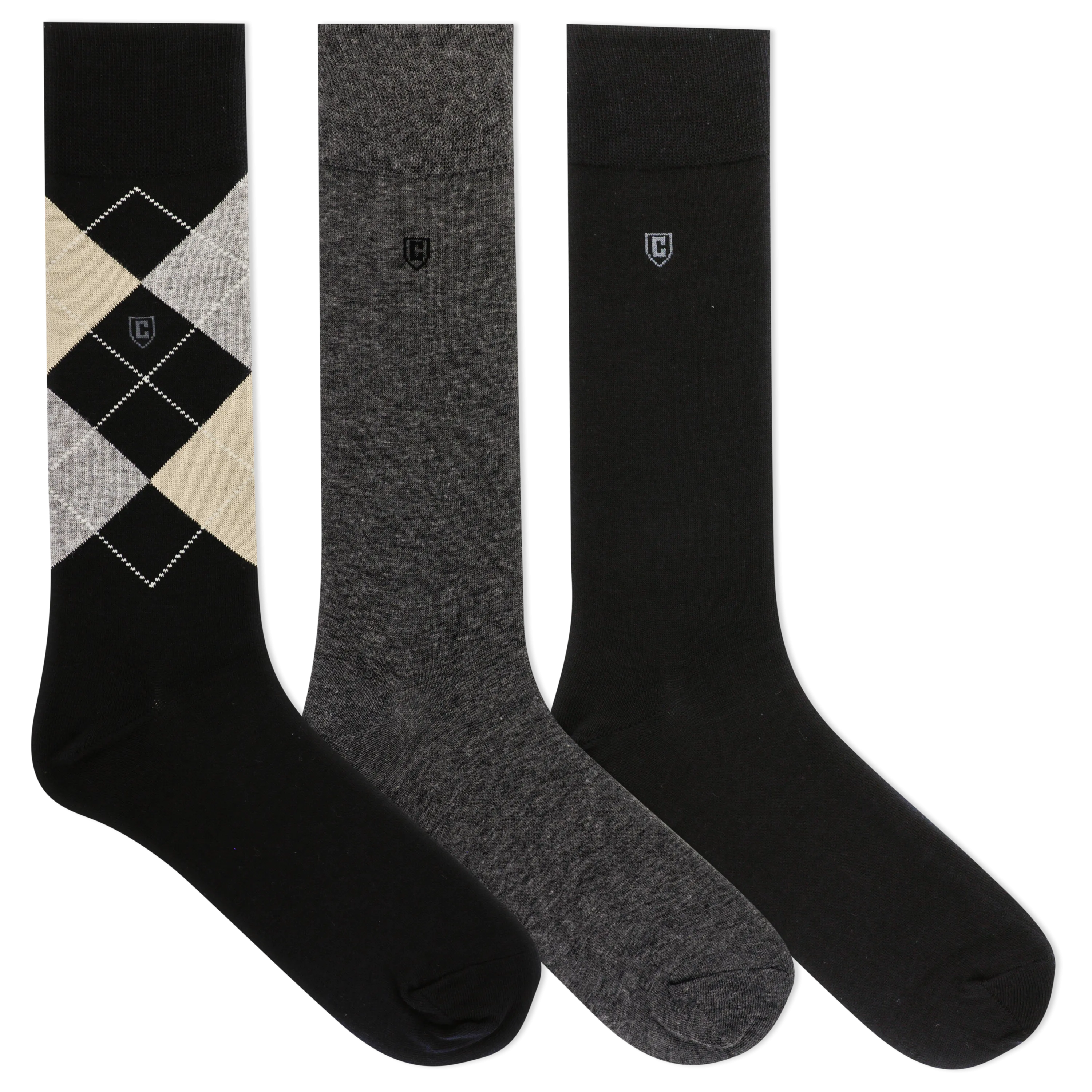 Chaps Men's Argyle Dress Crew Socks 3 Pair