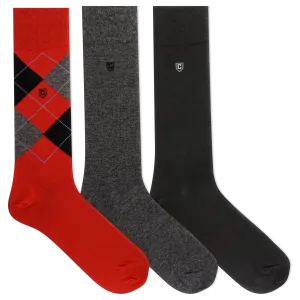 Chaps Men's Argyle Dress Crew Socks 3 Pair