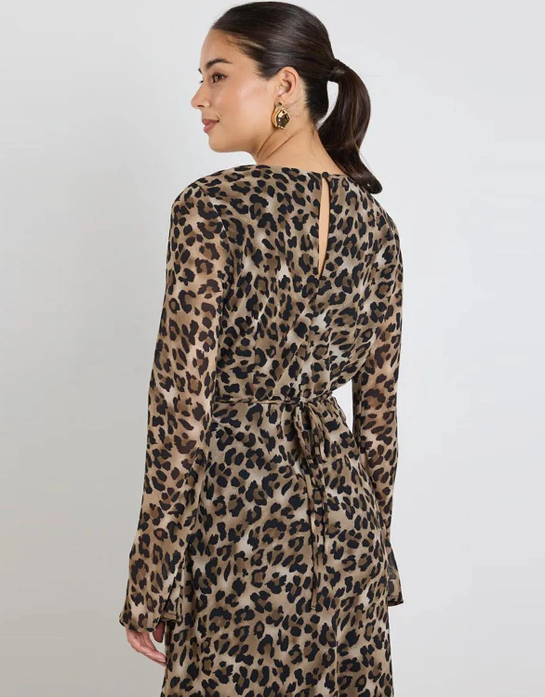 Chateau Dress - Leopard Georgette
