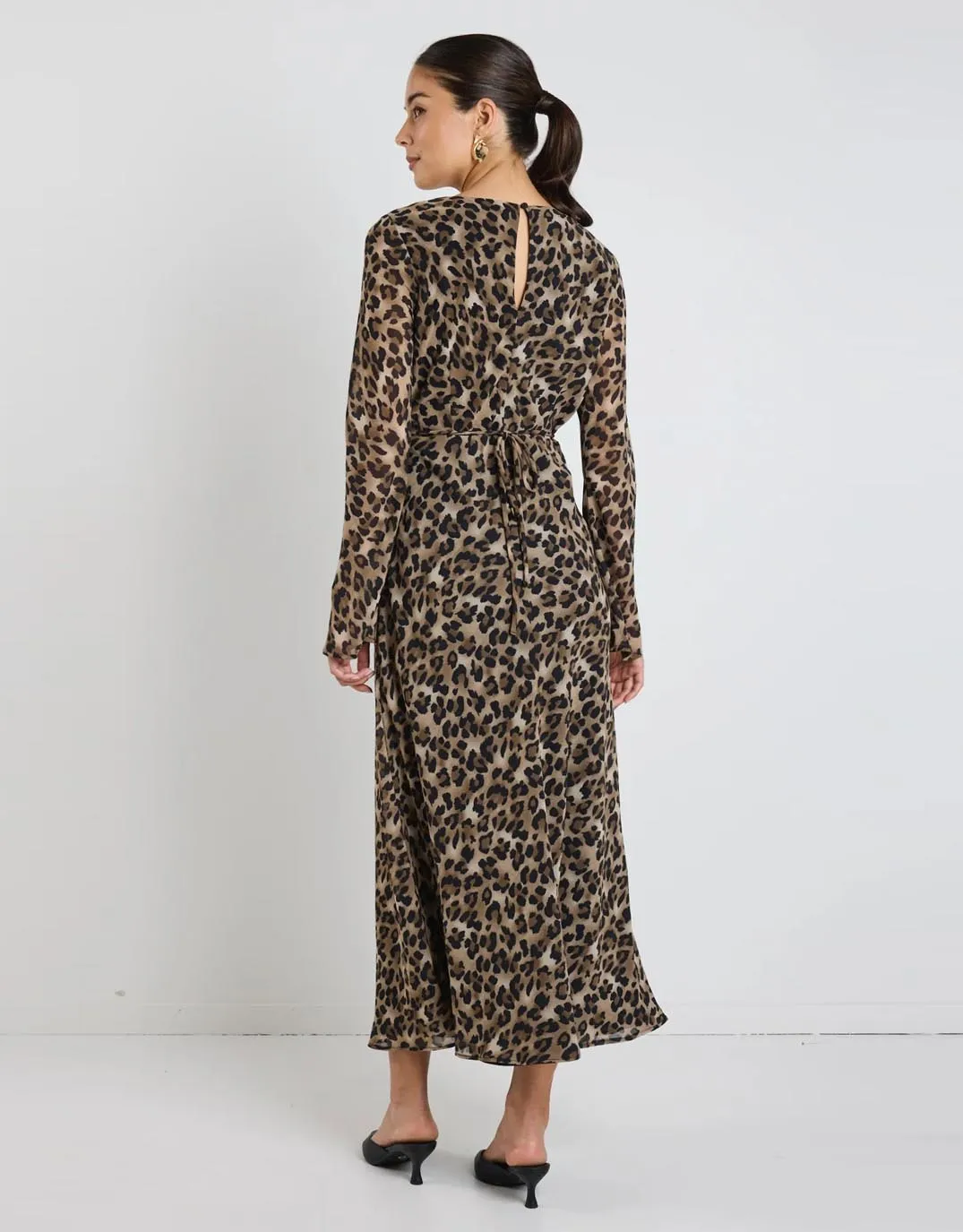 Chateau Dress - Leopard Georgette