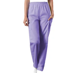 Cherokee Workwear 4200 Scrubs Pants Womens Natural Rise Tapered Pull-On Cargo Orchid