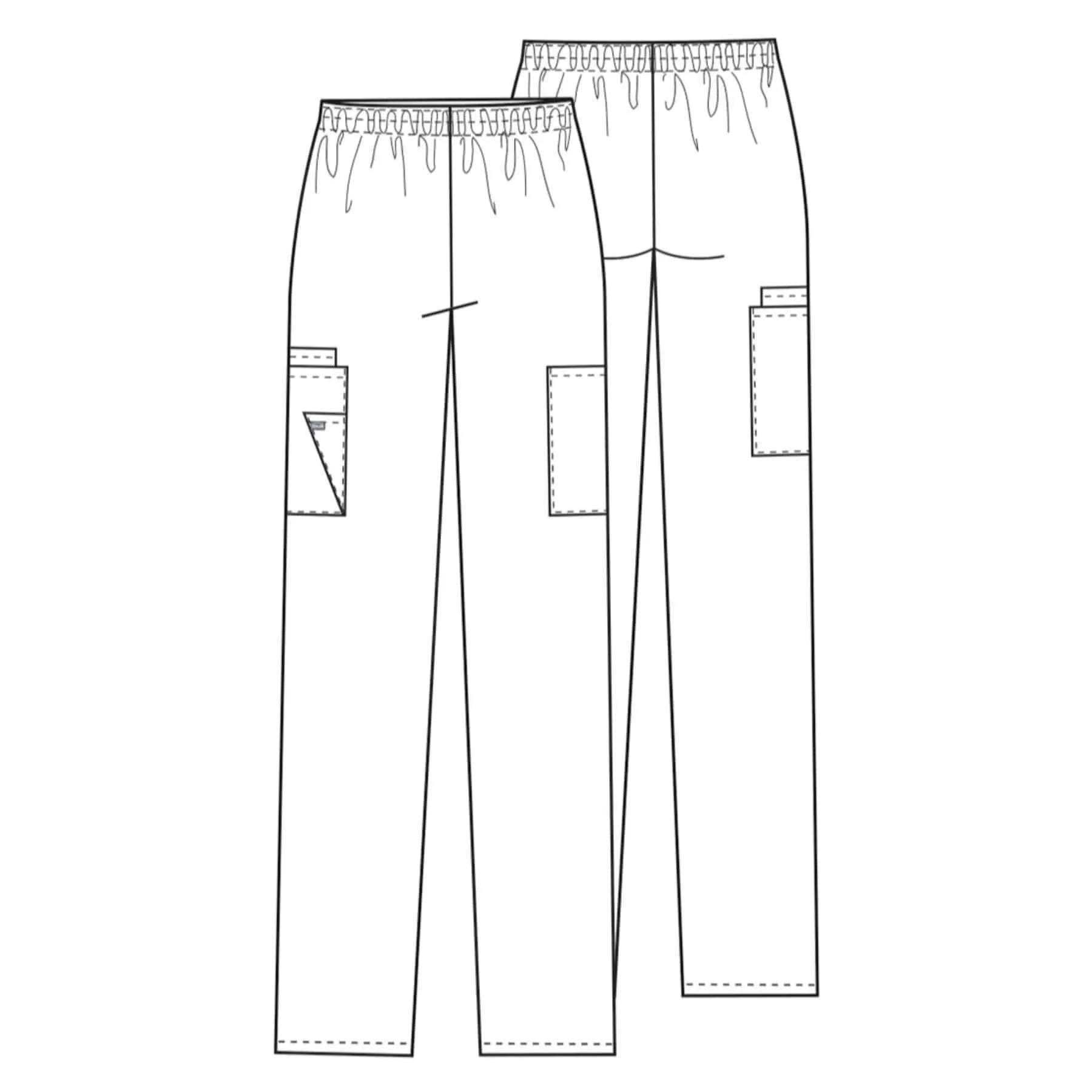 Cherokee Workwear 4200 Scrubs Pants Womens Natural Rise Tapered Pull-On Cargo Orchid