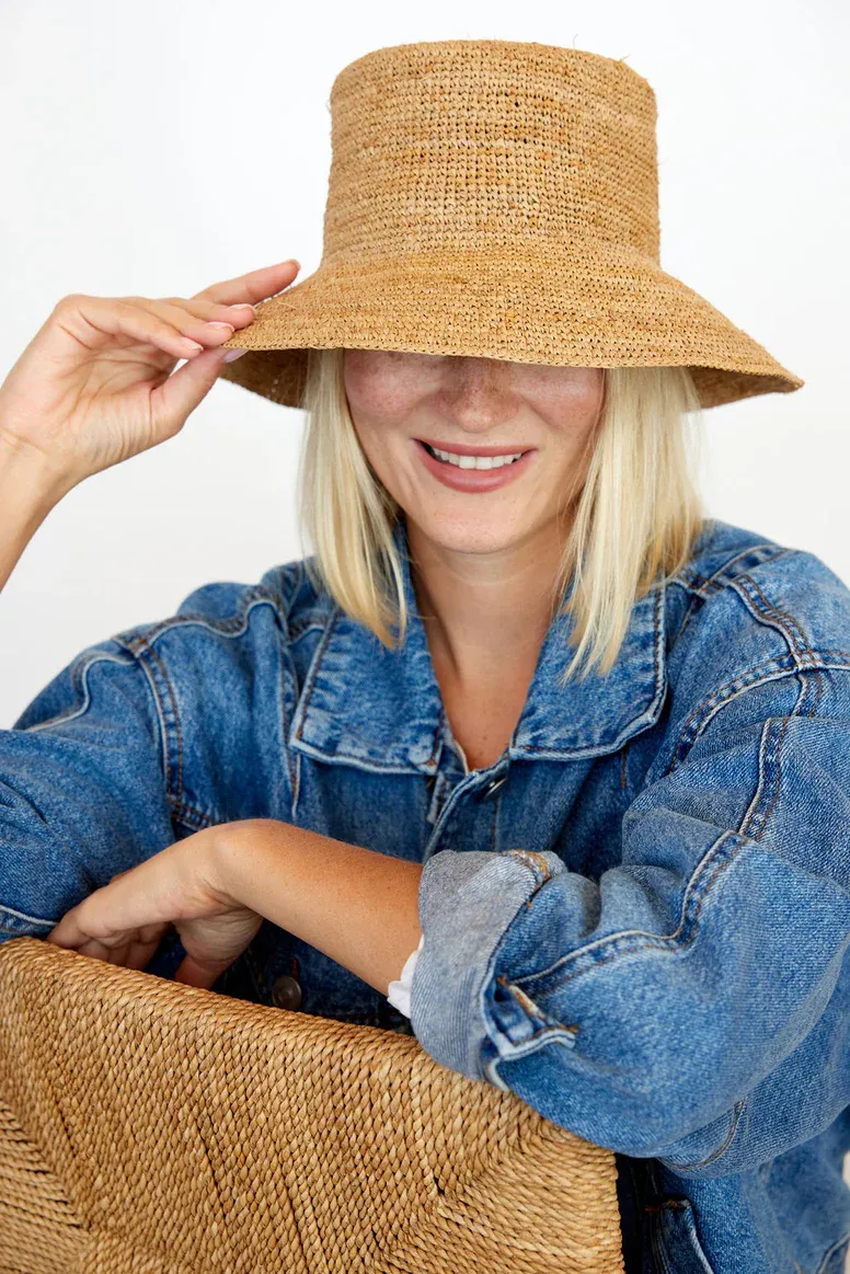 Chic Crochet Bucket Hat - Toast