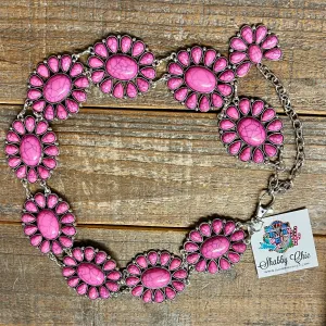 Children’s Circle Concho Link Belt - Pink