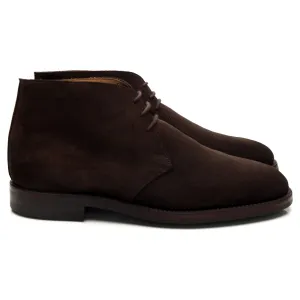 'Chiltern' Dark Brown Suede Chukka Boots UK 8 E
