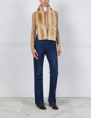 Chinchilla & Wool Scarf