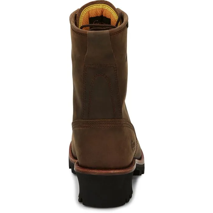 Chippewa Men's Paladin 8" Soft Toe WP Logger Work Boot- Brown - 73100