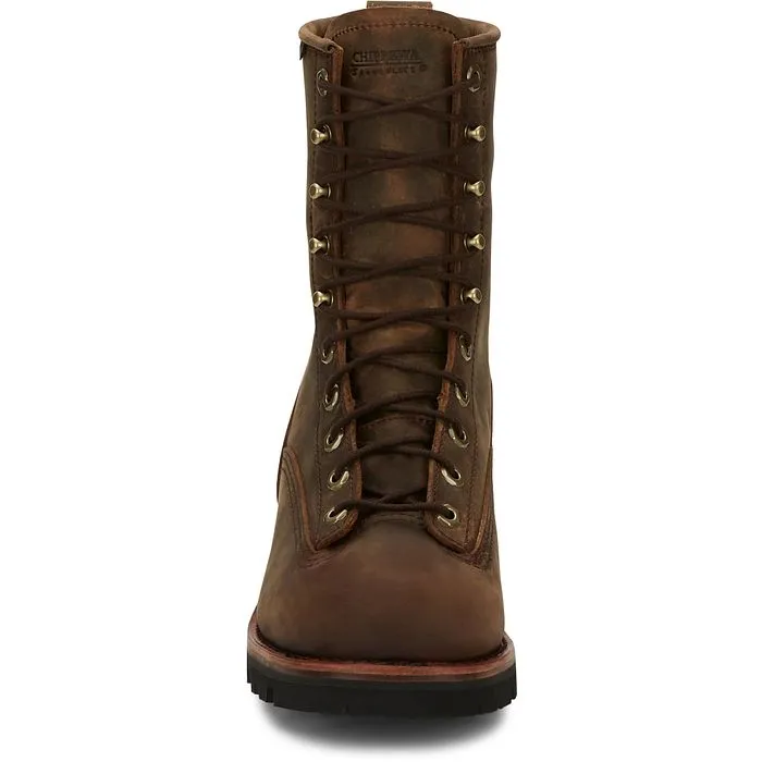 Chippewa Men's Paladin 8" Soft Toe WP Logger Work Boot- Brown - 73100