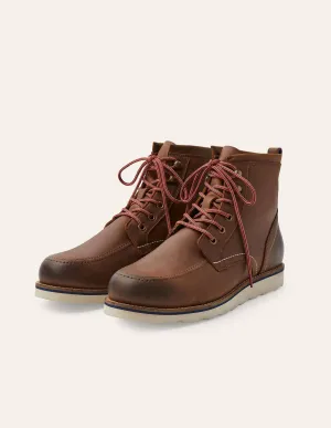 Chukka-Boots aus Leder-Braunes Leder