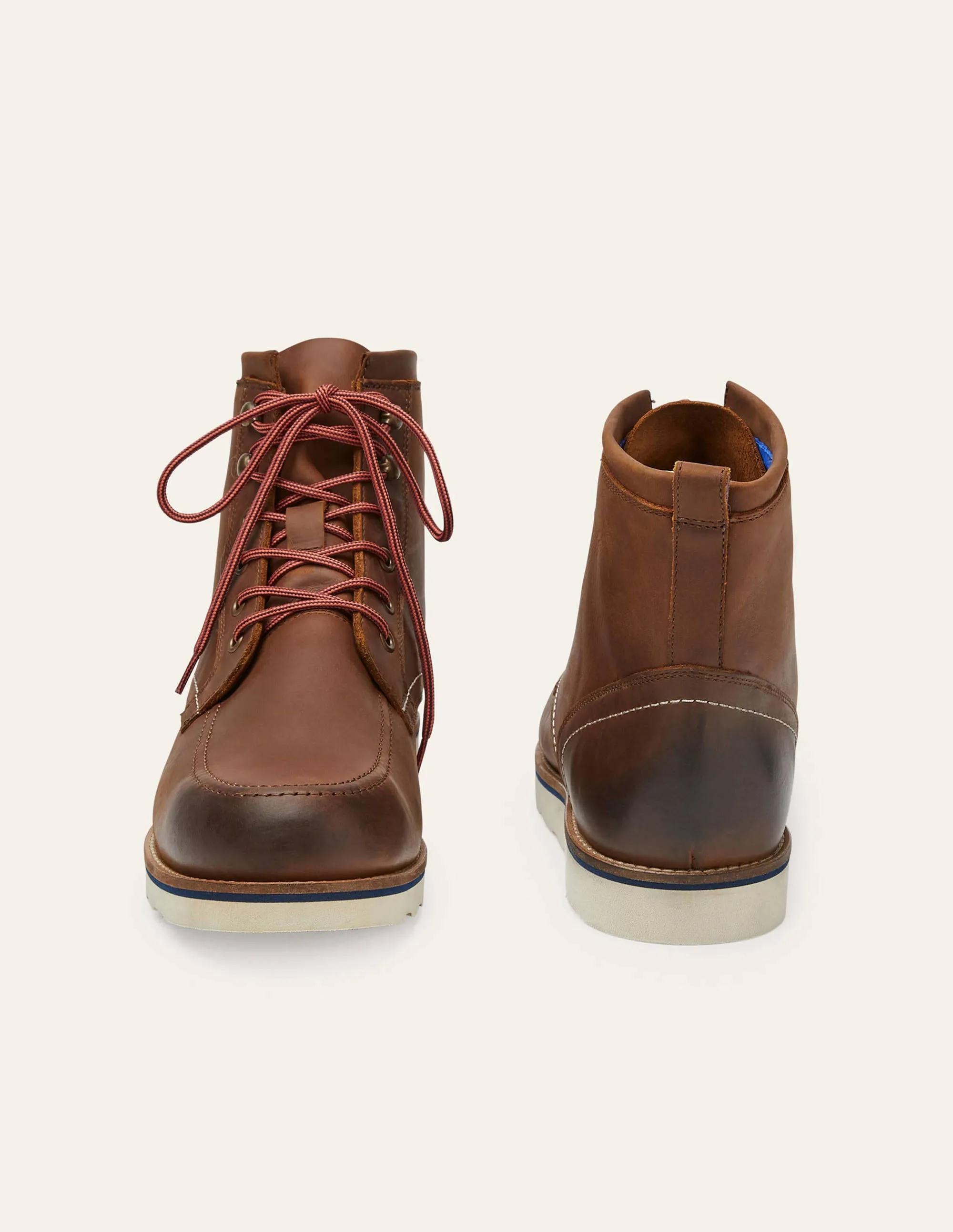 Chukka-Boots aus Leder-Braunes Leder