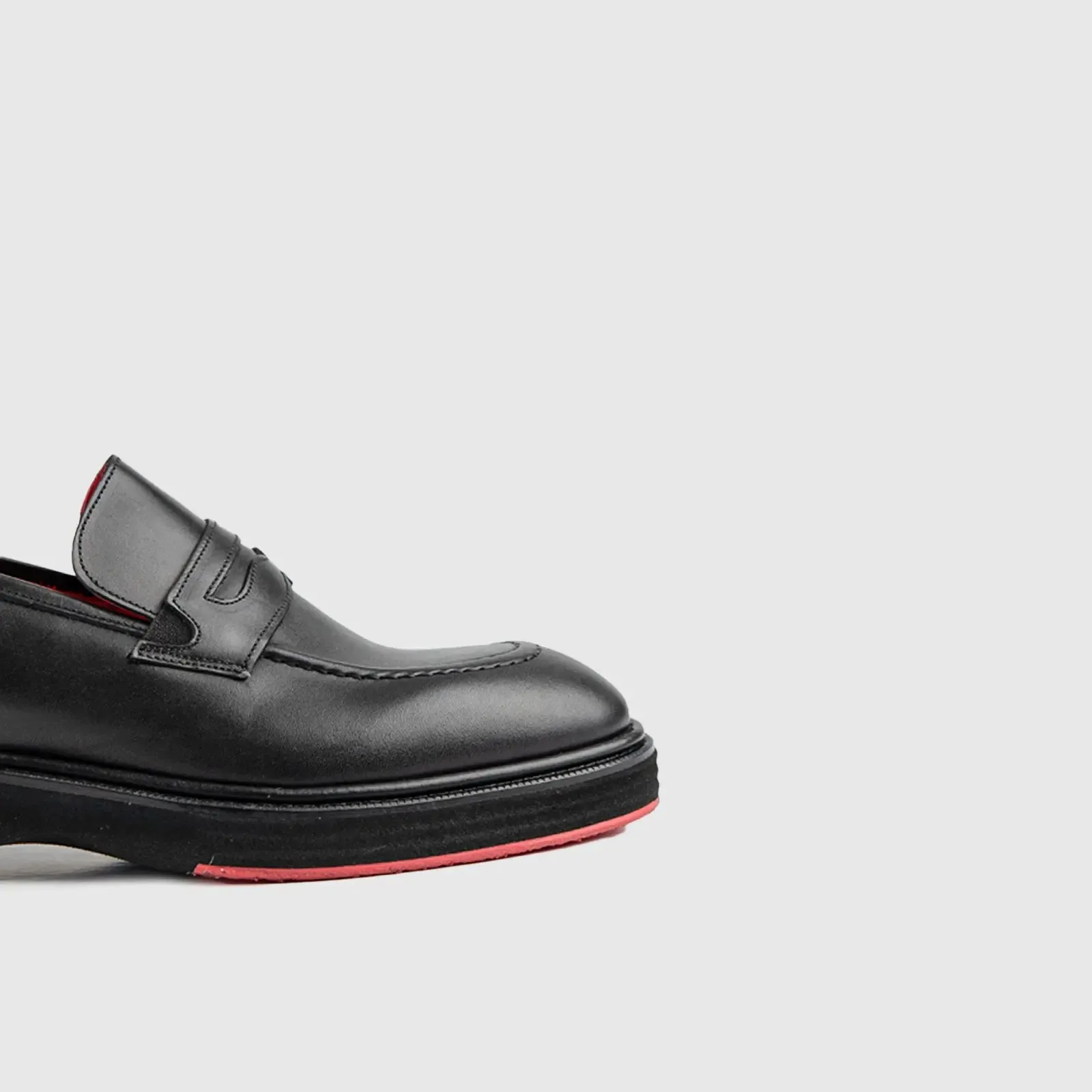 Chunky Sole Dress Loafers Black 0236