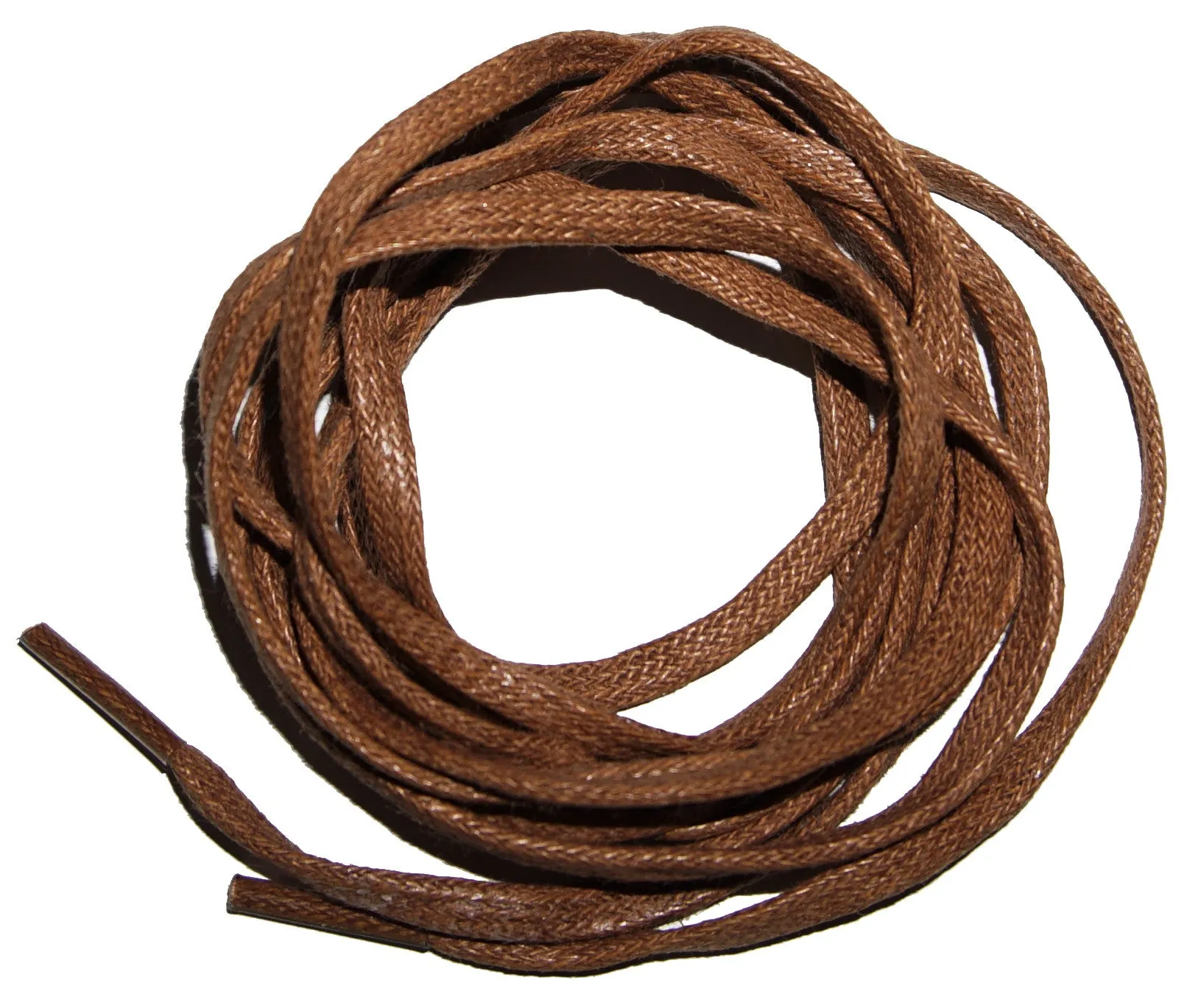 [Cigar Brown] - Thin Flat Waxed Cotton Shoelaces