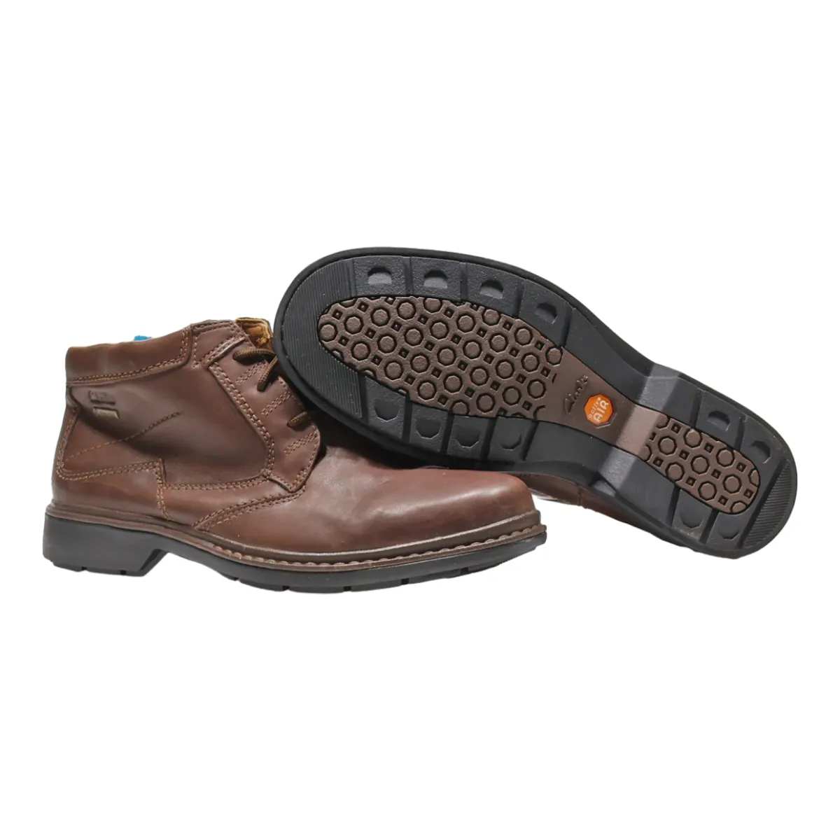 CLARKS Chukka Boots Brown Leather Mens UK 10