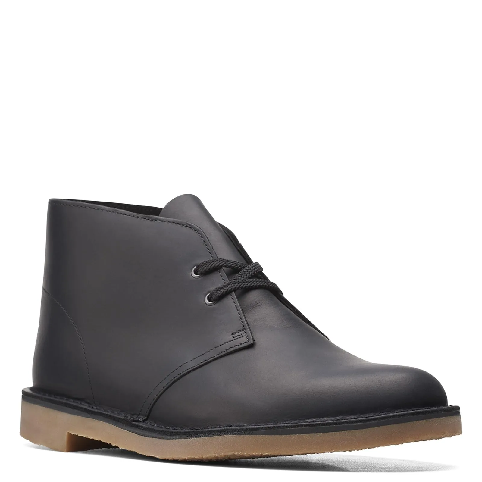 Clarks Men's Bushacre 3 Chukka Boot, Black Leather, 11.5