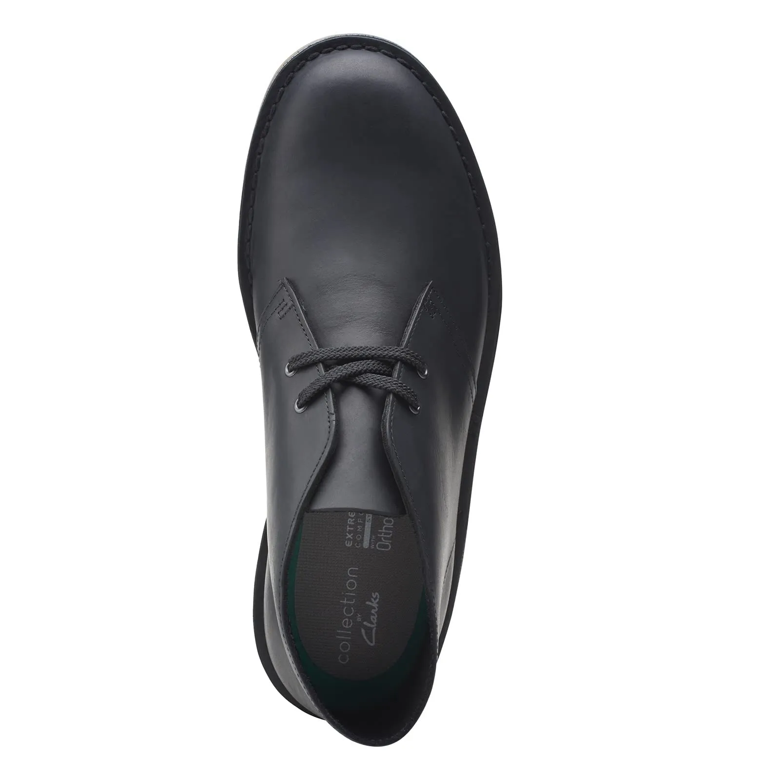 Clarks Men's Bushacre 3 Chukka Boot, Black Leather, 11.5