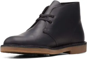 Clarks Men's Bushacre 3 Chukka Boot, Black Leather, 15