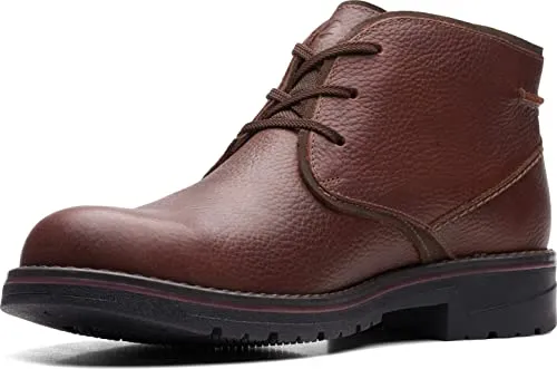 Clarks mens Morris Peak Waterproof Chukka Boot, Brown Tumbled Leather, 10.5 US
