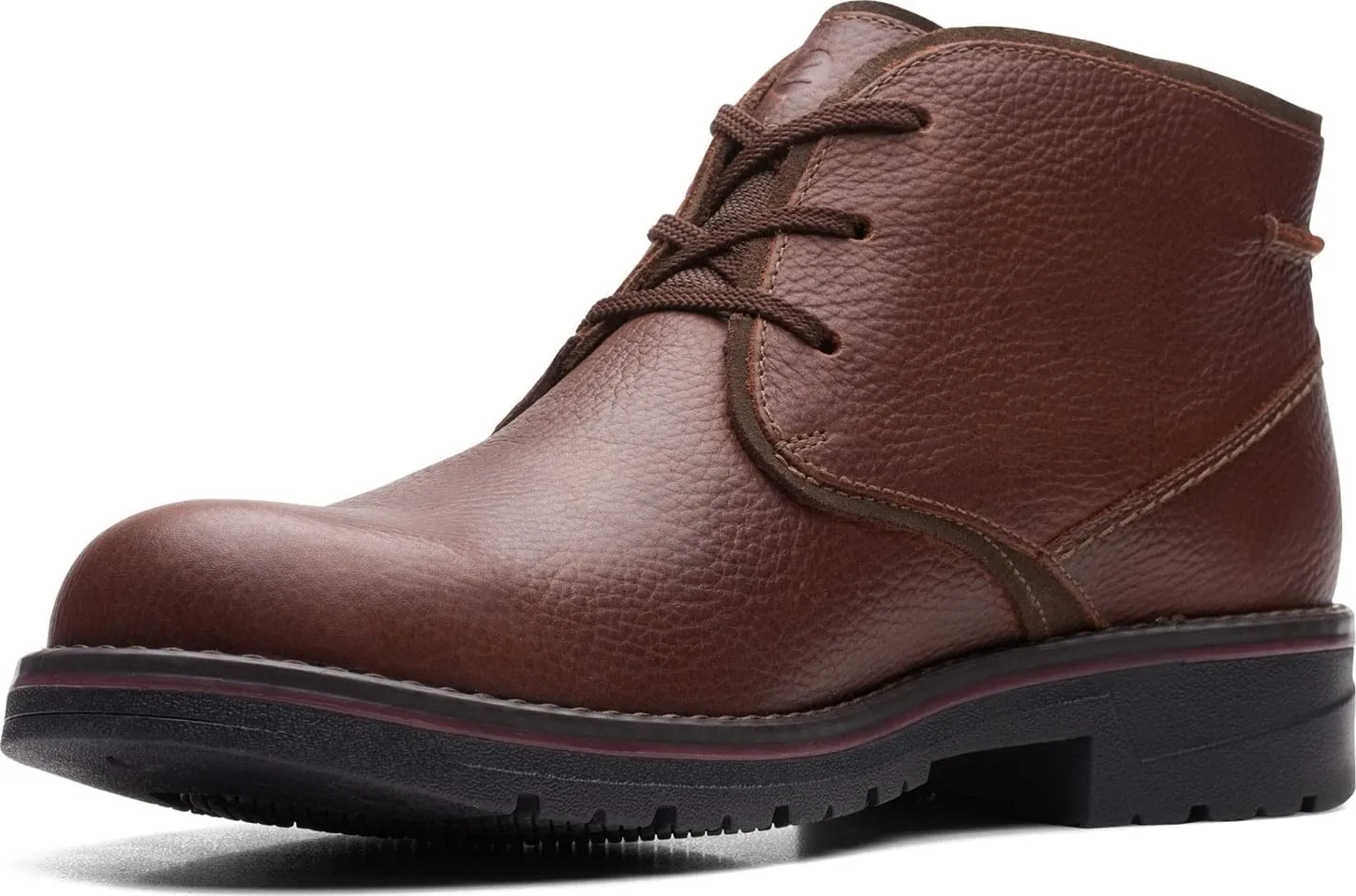 Clarks Men's Morris Peak Waterproof Chukka Boot, Brown Tumbled Leather, 9