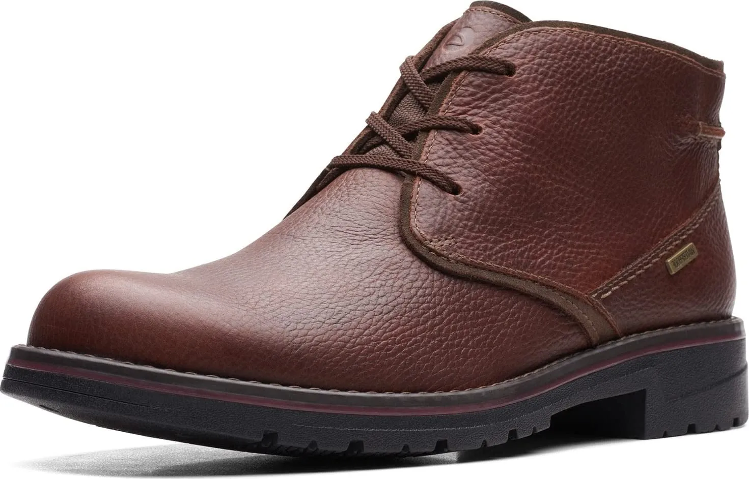 Clarks Men's Morris Peak Waterproof Chukka Boot, Brown Tumbled Leather, 9