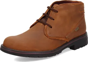 Clarks Men's Morris Peak Waterproof Chukka Boot, Dark Tan Leather, 12