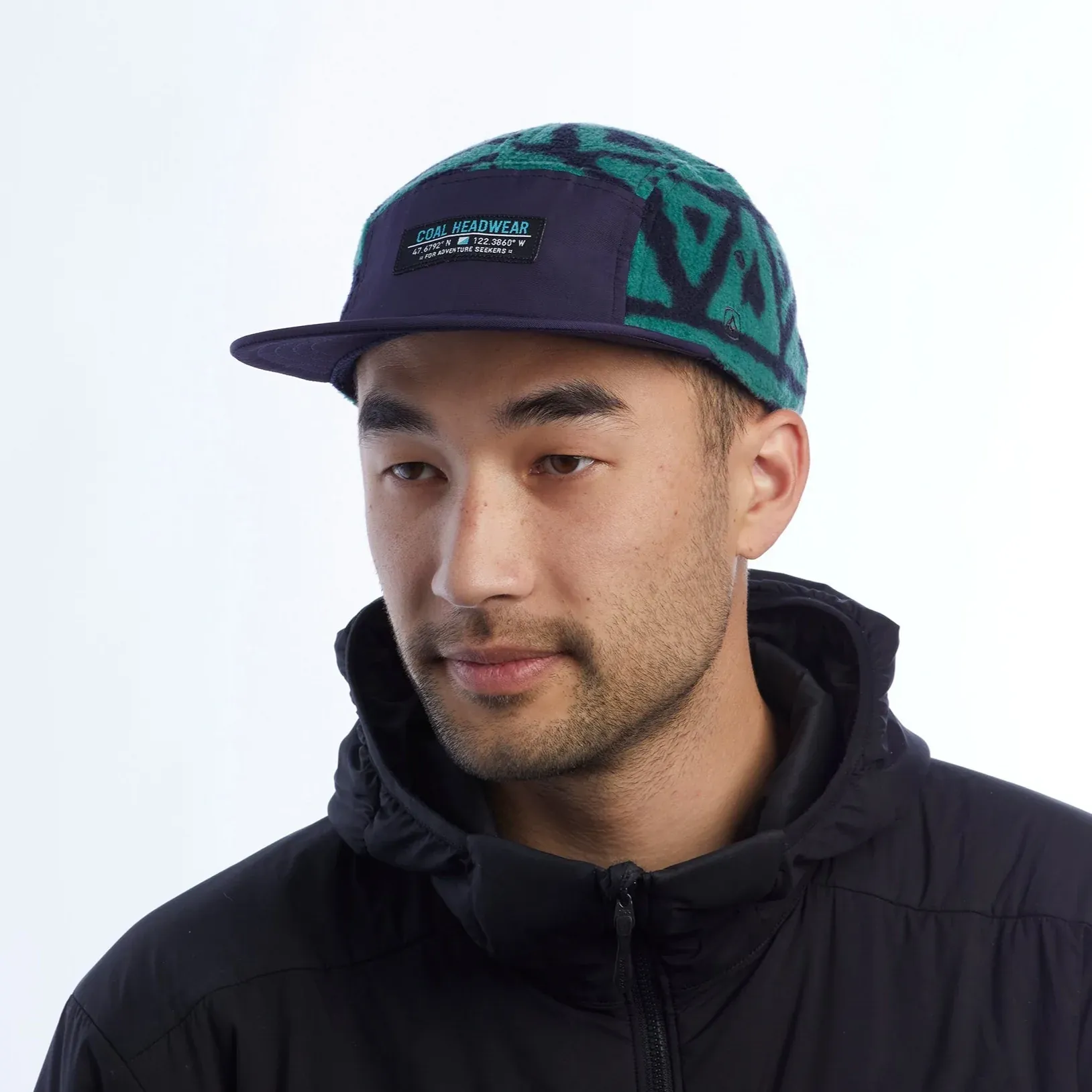Coal The Bridger Fleece 5 Panel Cap - Mint Geo