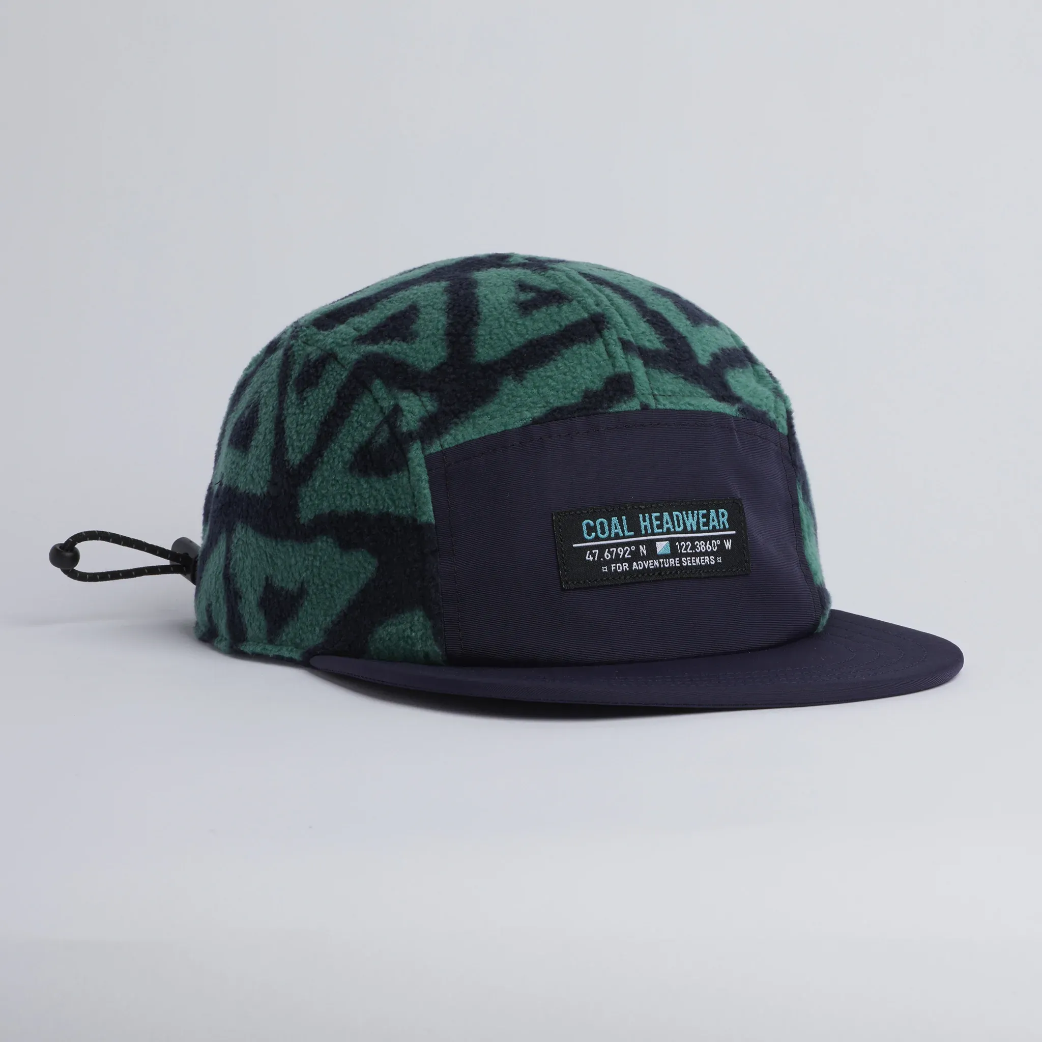 Coal The Bridger Fleece 5 Panel Cap - Mint Geo
