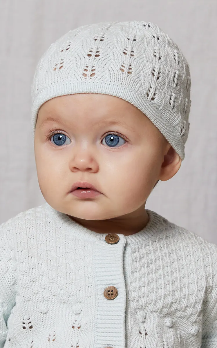 Cotton Knitted Hat, blue