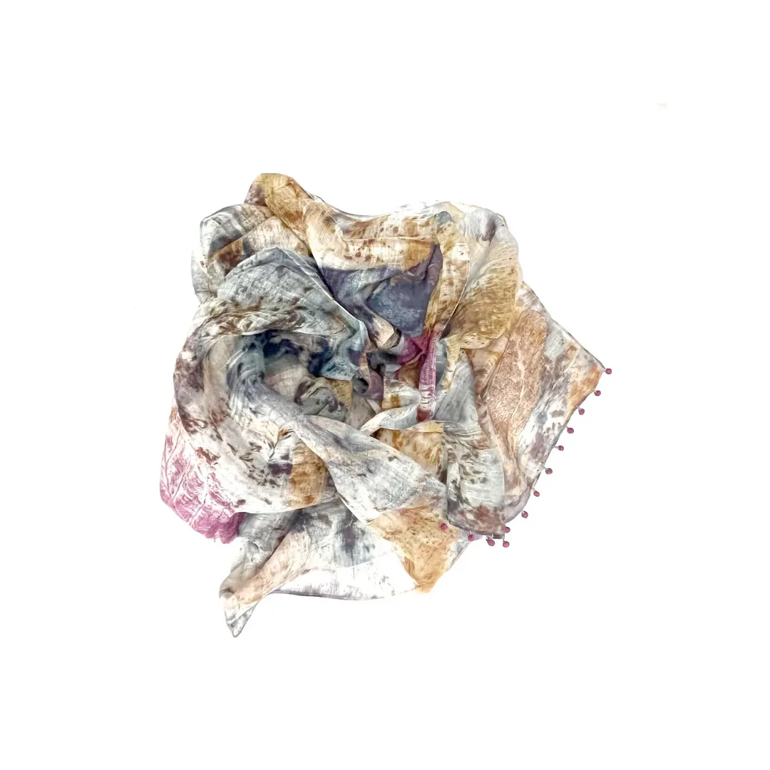 Cotton Silk Blend Scarf #2389