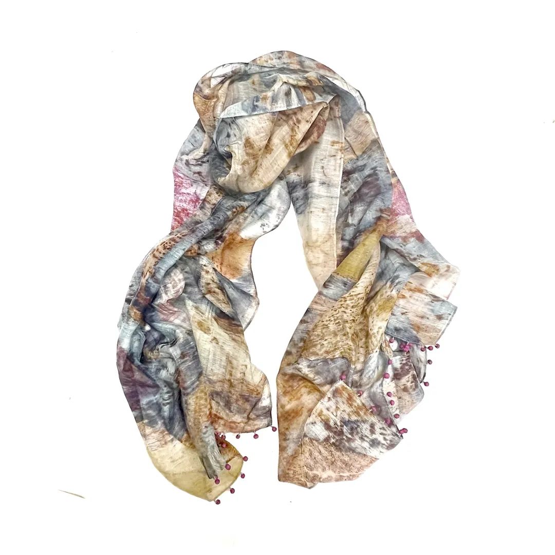 Cotton Silk Blend Scarf #2389