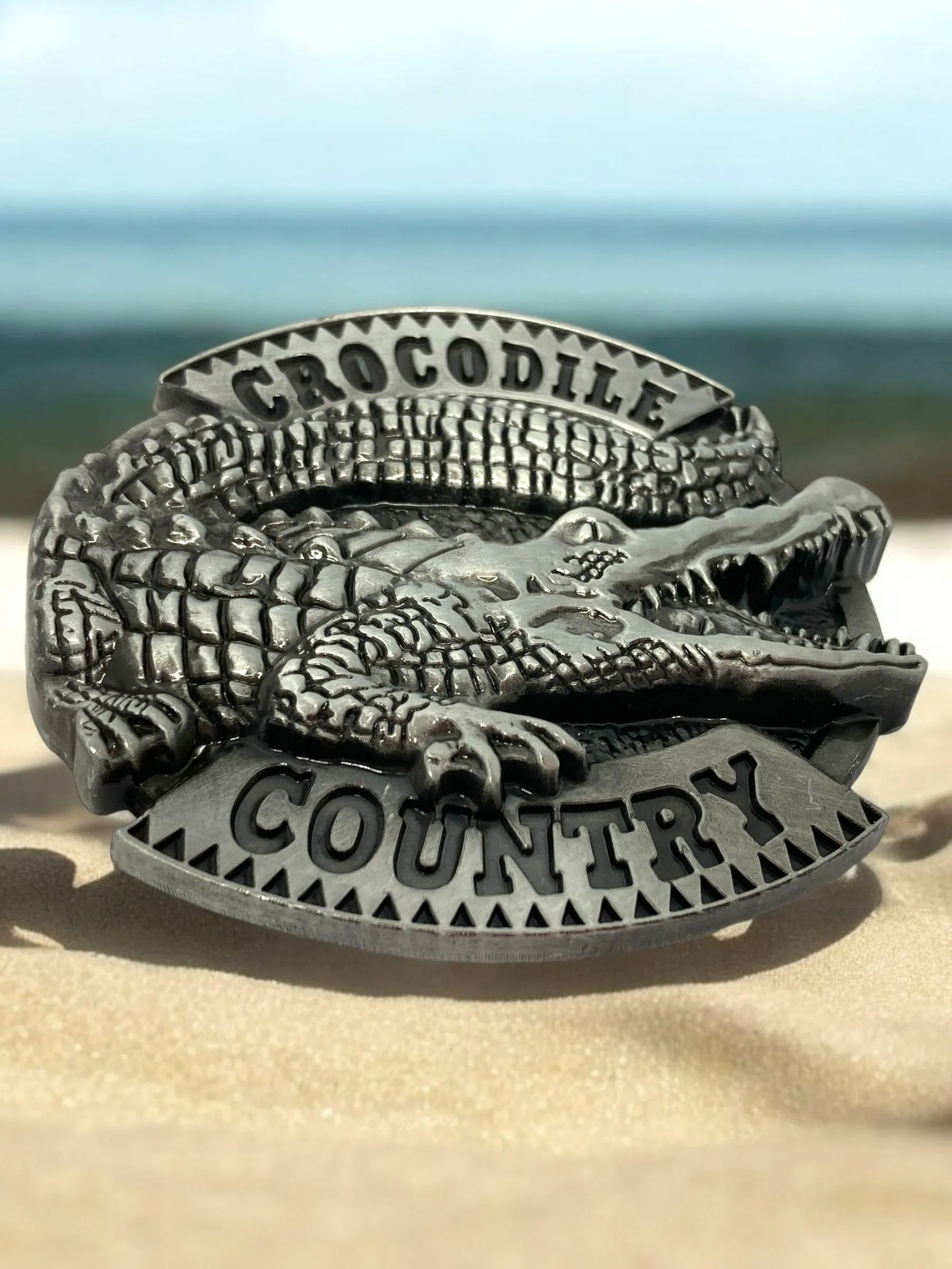 Crocodile Country Belt Buckle