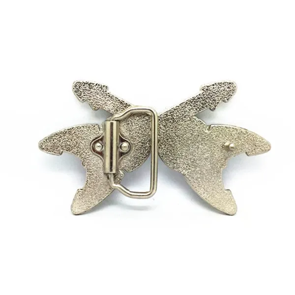 Crossed Guitar Belt Buckle
