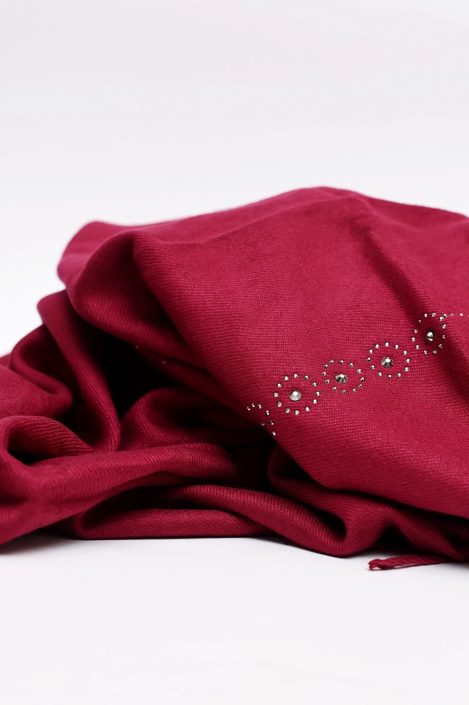 CRYSTAL BLOOM FRINGE SCARF