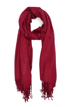 CRYSTAL BLOOM FRINGE SCARF