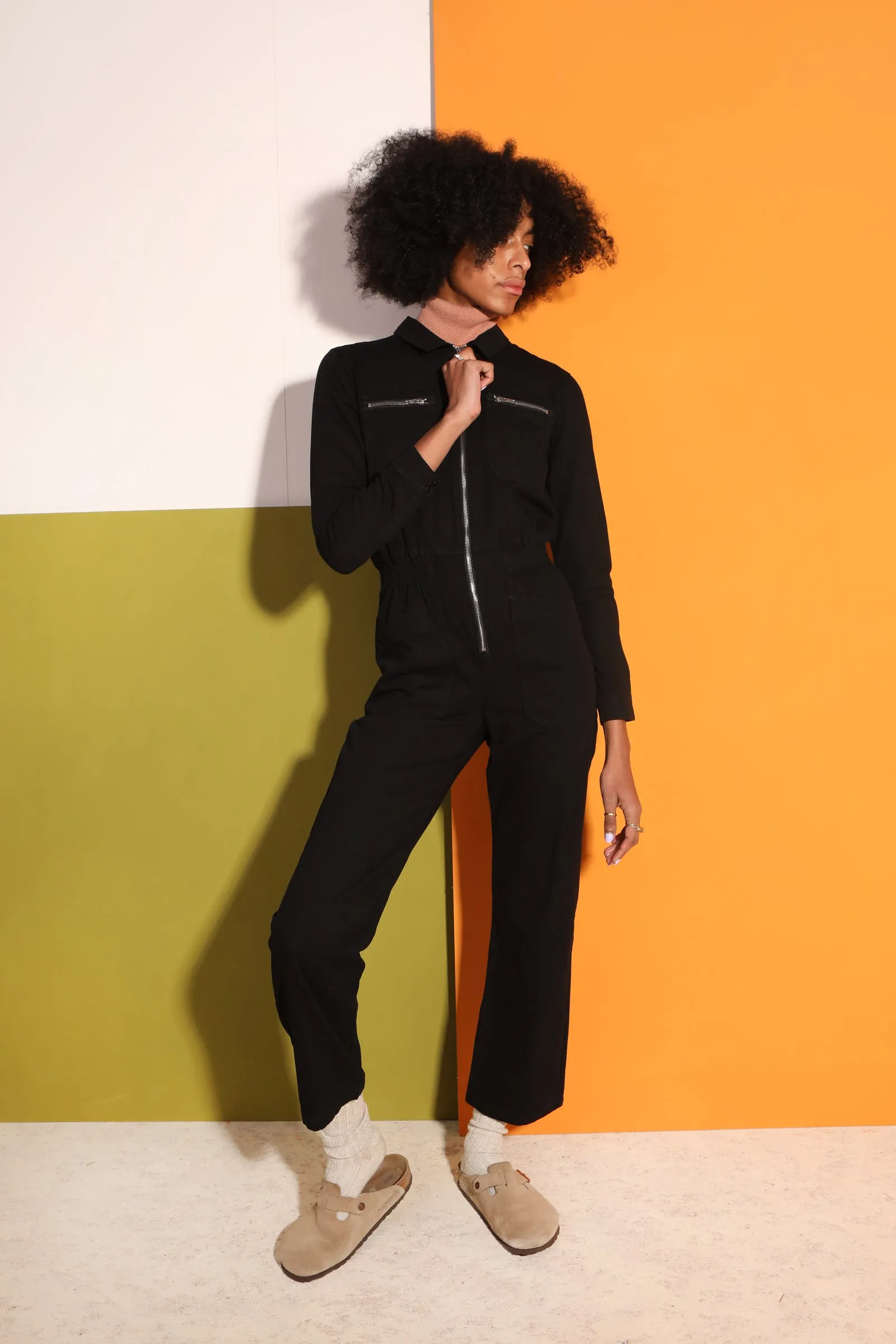 Danny Boilersuit Black Canvas