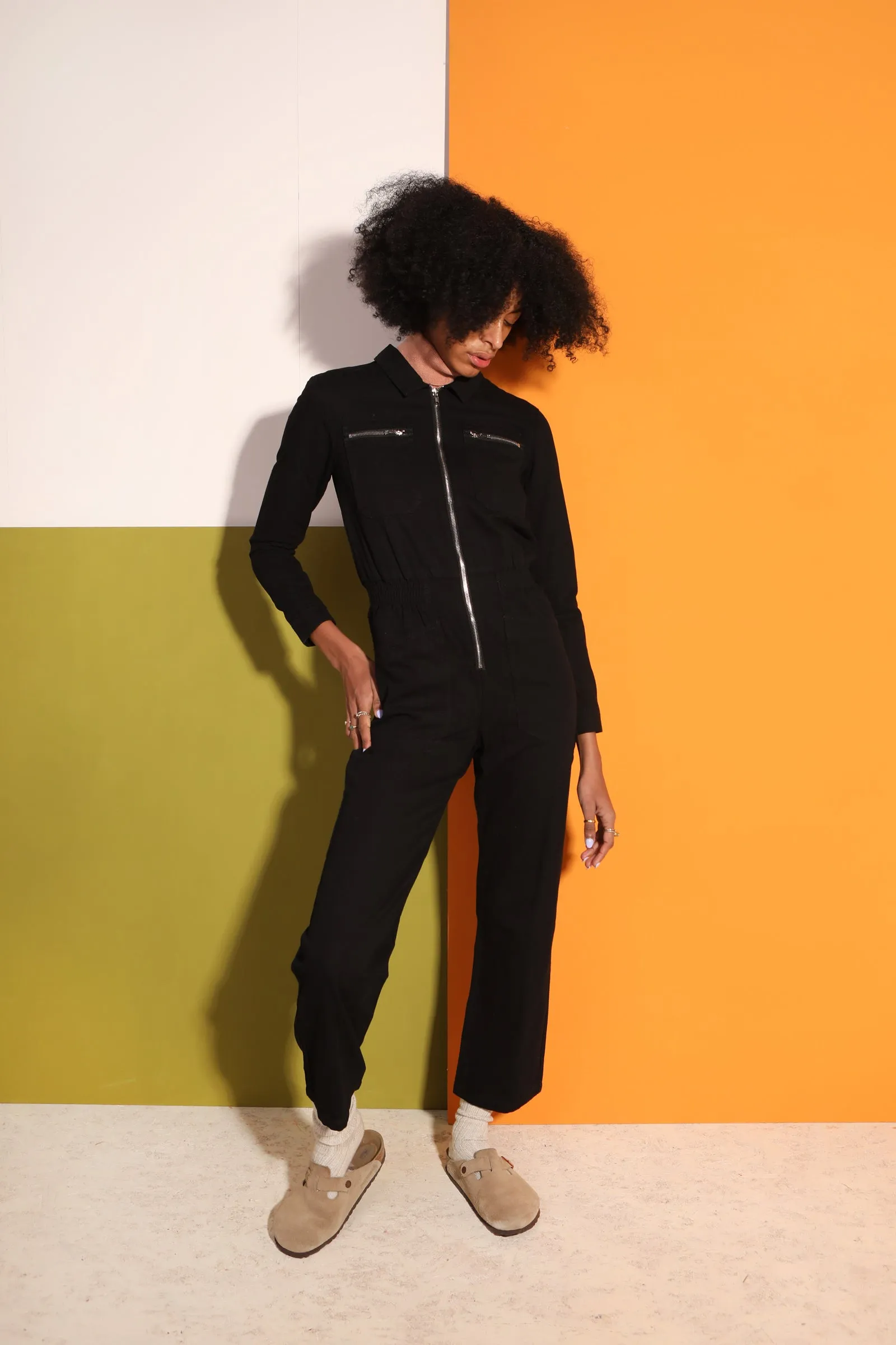 Danny Boilersuit Black Canvas