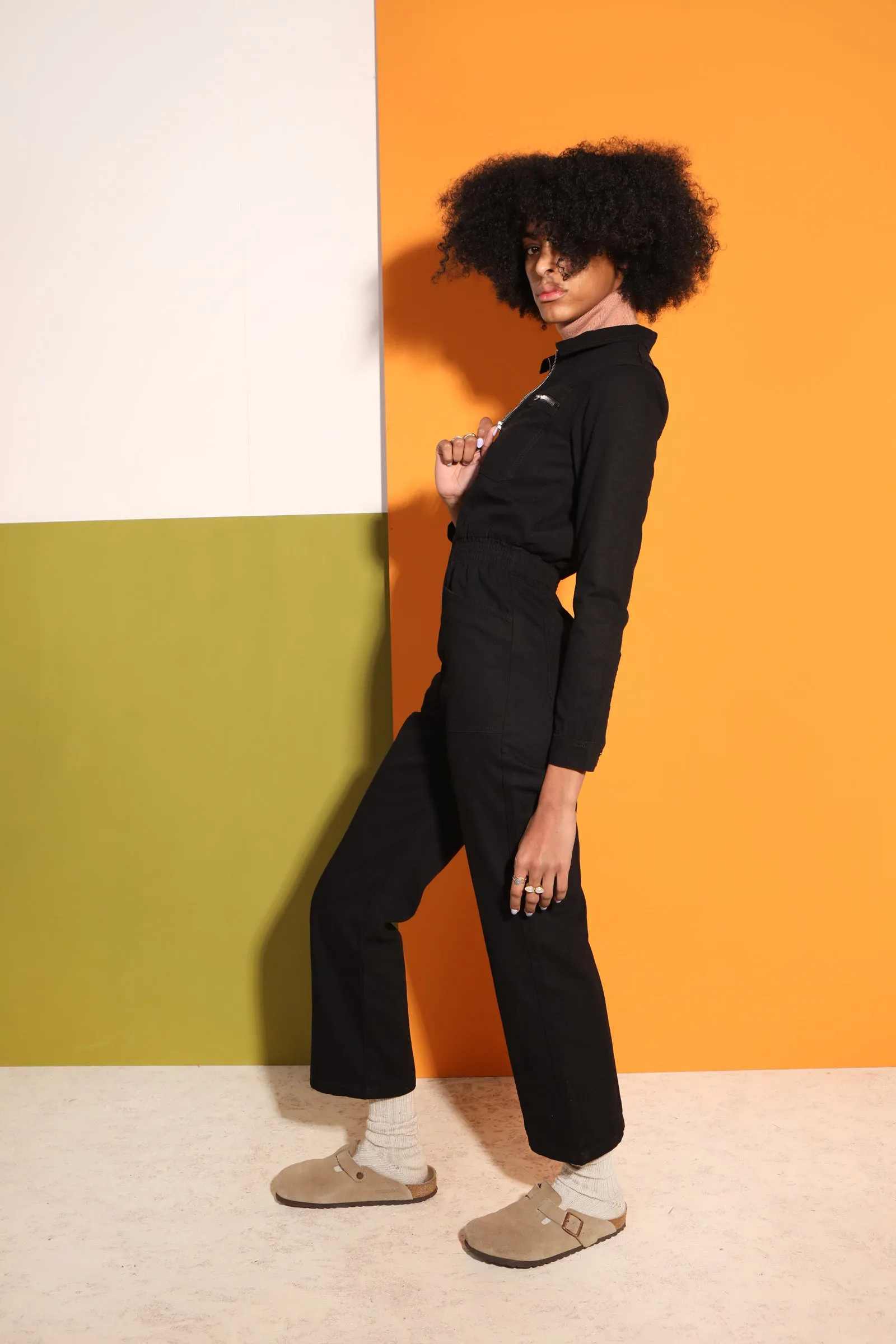 Danny Boilersuit Black Canvas