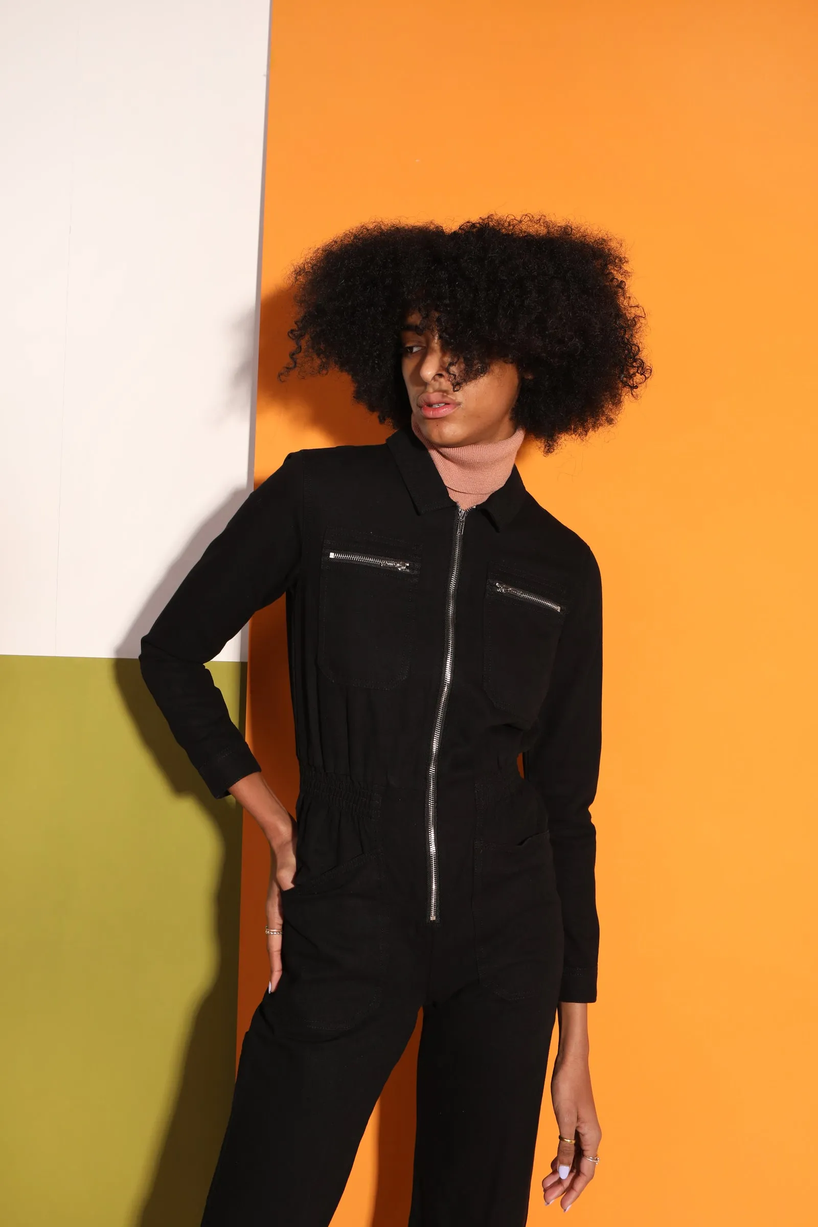 Danny Boilersuit Black Canvas